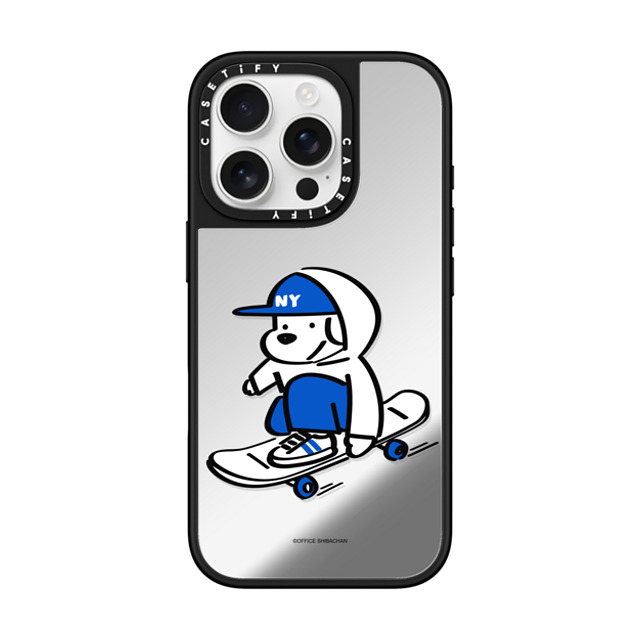 Skater JOHN x CASETiFY iPhone 16 Pro ケース Silver on Black ミラーケース MagSafe対応 Skater JOHN (Enjoy Life)