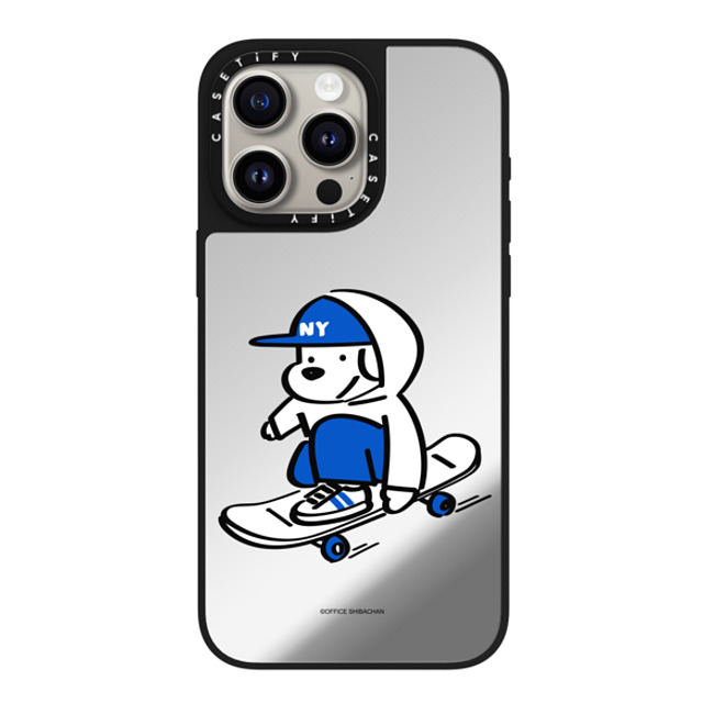 Skater JOHN x CASETiFY iPhone 15 Pro Max ケース Silver on Black ミラーケース MagSafe対応 Skater JOHN (Enjoy Life)