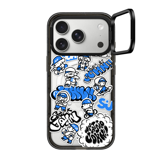 Skater JOHN x CASETiFY iPhone 17 Pro ケース Dog,Sport ブラック インパクトリングスタンドケース MagSafe対応 mini JOHN Skater JOHN x CASETiFY iPhone 17 Pro ケース Dog,Sport ブラック インパクトリングスタンドケース MagSafe対応 mini JOHN