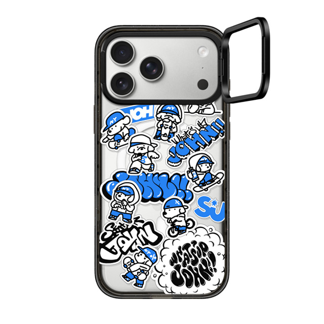 Skater JOHN x CASETiFY iPhone 17 Pro Max ケース Dog,Sport ブラック インパクトリングスタンドケース MagSafe対応 mini JOHN Skater JOHN x CASETiFY iPhone 17 Pro Max ケース Dog,Sport ブラック インパクトリングスタンドケース MagSafe対応 mini JOHN
