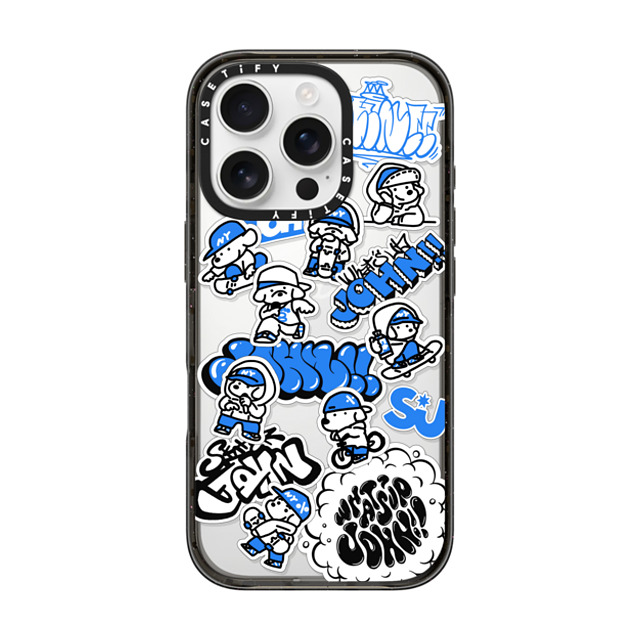 Skater JOHN x CASETiFY iPhone 16 Pro ケース ブラック インパクトケース miniJOHN