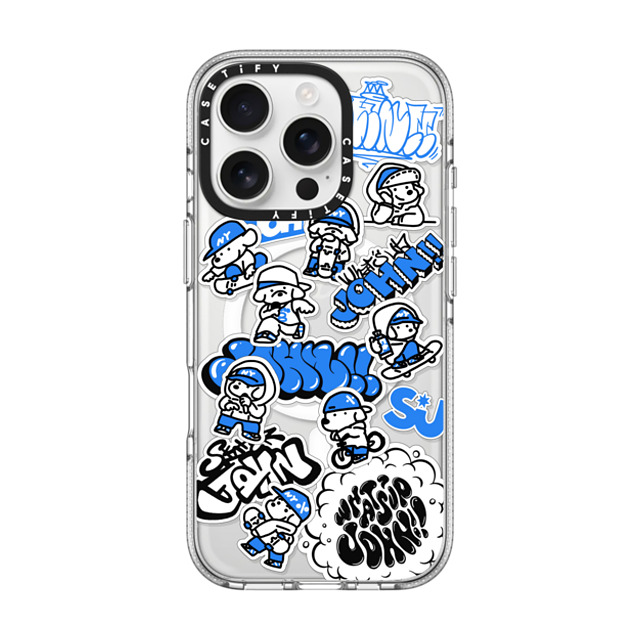 Skater JOHN x CASETiFY iPhone 16 Pro ケース クリア クリア ケース MagSafe対応 miniJOHN