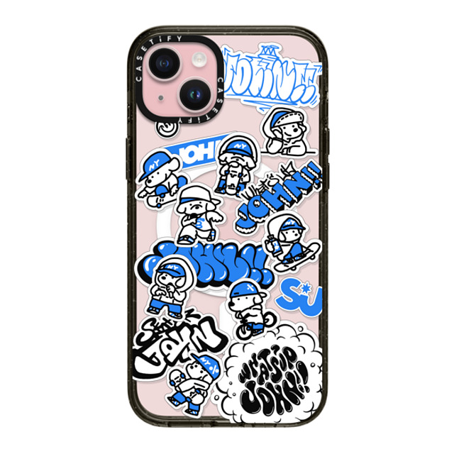Skater JOHN x CASETiFY iPhone 15 Plus Case Black Impact Case MagSafe Compatible miniJOHN Skater JOHN x CASETiFY iPhone 15 Plus Case Black Impact Case MagSafe Compatible miniJOHN