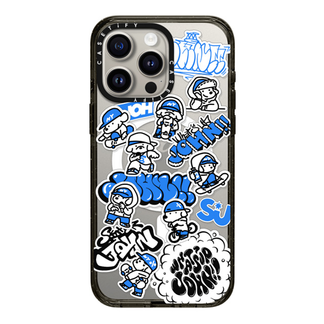 Skater JOHN x CASETiFY iPhone 15 Pro Max ケース ブラック インパクトケース MagSafe対応 miniJOHN