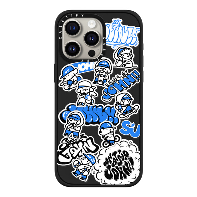 Skater JOHN x CASETiFY iPhone 15 Pro Max ケース マットブラック インパクトケース MagSafe対応 miniJOHN