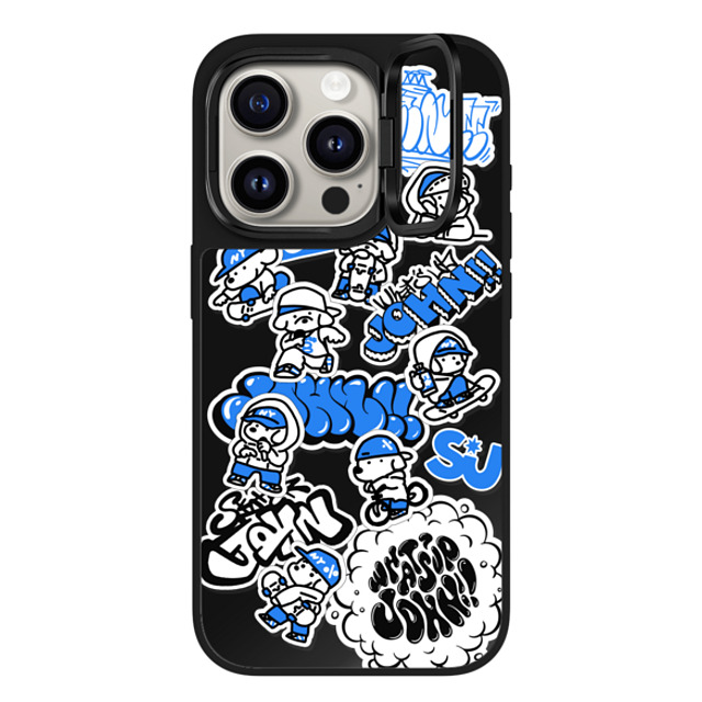 Skater JOHN x CASETiFY iPhone 15 Pro Case Dog,Sport Black on Black ミラー リングスタンドケース MagSafe対応 mini JOHN Back to School Skater JOHN x CASETiFY iPhone 15 Pro Case Dog,Sport Black on Black ミラー リングスタンドケース MagSafe対応 mini JOHN Back to School