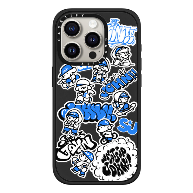 Skater JOHN x CASETiFY iPhone 15 Pro ケース マットブラック インパクトケース MagSafe対応 miniJOHN