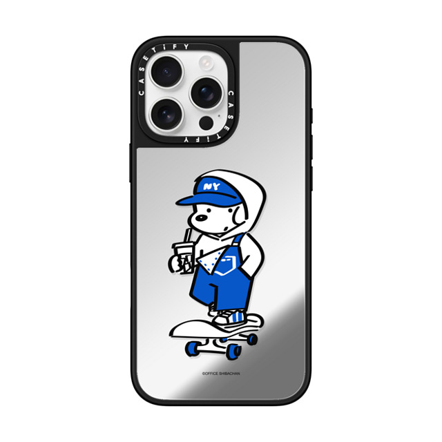 Skater JOHN x CASETiFY iPhone 16 Pro Max ケース Silver on Black ミラーケース MagSafe対応 Skater JOHN (Overalls)