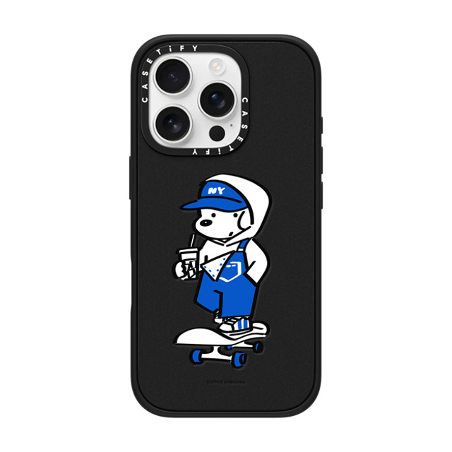 Skater JOHN x CASETiFY iPhone 16 Pro ケース マットブラック インパクトケース MagSafe対応 Skater JOHN (Overalls)