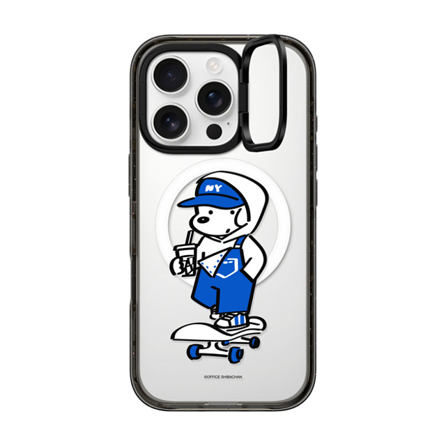 Skater JOHN x CASETiFY iPhone 16 Pro ケース ブラック インパクトリングスタンドケース MagSafe対応 Skater JOHN (Overalls)