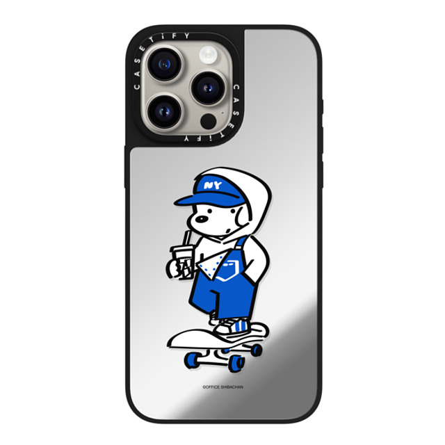 Skater JOHN x CASETiFY iPhone 15 Pro Max ケース Silver on Black ミラーケース MagSafe対応 Skater JOHN (Overalls)