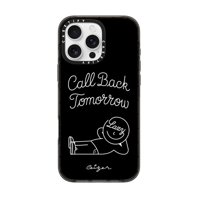 Pieter Ceizer x CASETiFY iPhone 16 Pro Max Case Cartoon,Quote Black Impact Case Call Back Tomorrow (Black) By Ceizer Mother's Day Pieter Ceizer x CASETiFY iPhone 16 Pro Max Case Cartoon,Quote Black Impact Case Call Back Tomorrow (Black) By Ceizer Mother's Day