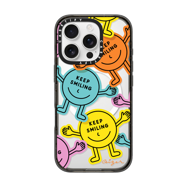Pieter Ceizer x CASETiFY iPhone 16 Pro Case Sticker,Cartoon ブラック インパクトケース MagSafe対応 Keep Smiling By Ceizer Mother's Day Pieter Ceizer x CASETiFY iPhone 16 Pro Case Sticker,Cartoon ブラック インパクトケース MagSafe対応 Keep Smiling By Ceizer Mother's Day