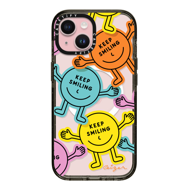 Pieter Ceizer x CASETiFY iPhone 15 Case Sticker,Cartoon ブラック インパクトケース MagSafe対応 Keep Smiling By Ceizer Mother's Day Pieter Ceizer x CASETiFY iPhone 15 Case Sticker,Cartoon ブラック インパクトケース MagSafe対応 Keep Smiling By Ceizer Mother's Day