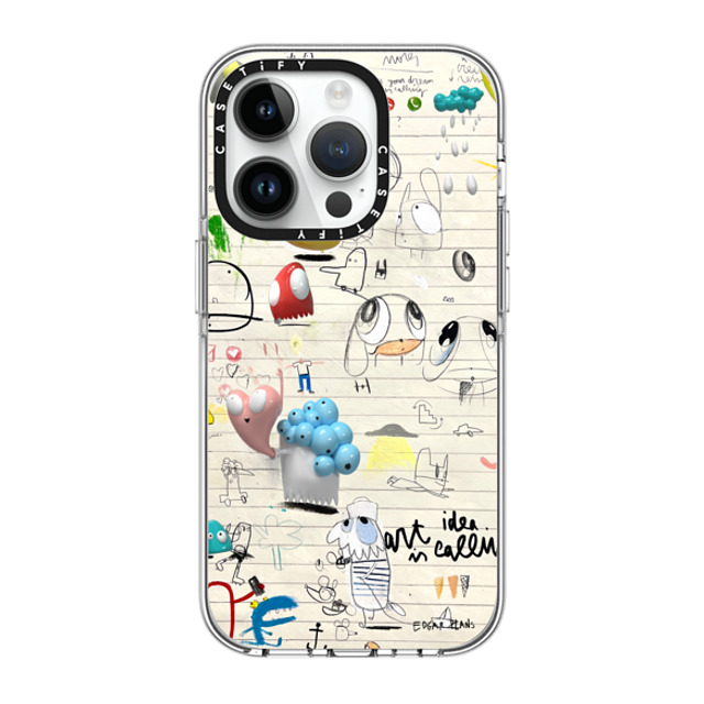 Edgar Plans x CASETiFY iPhone 14 Pro ケース クリア クリア ケース MagSafe対応 Art Notes: ART IS CALLING