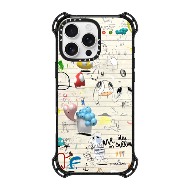 Edgar Plans x CASETiFY iPhone 16 Pro Max ケース ブラック バウンスケース Art Notes: ART IS CALLING