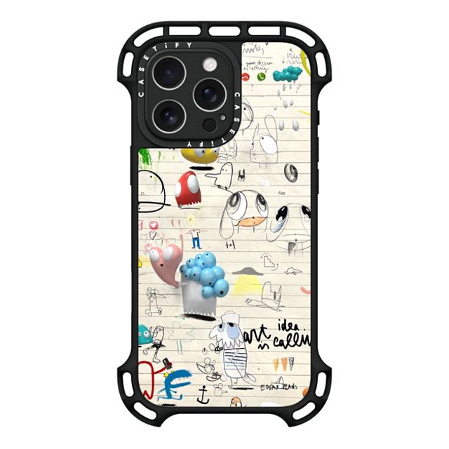 Edgar Plans x CASETiFY iPhone 16 Pro Max ケース ブラック ウルトラ バウンスケース MagSafe対応 Art Notes: ART IS CALLING