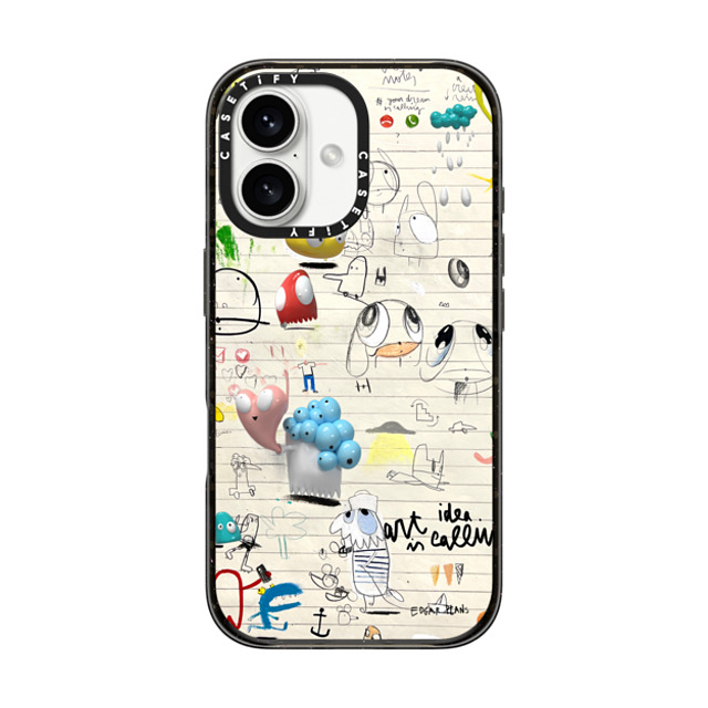 Edgar Plans x CASETiFY iPhone 16 ケース ブラック インパクトケース Art Notes: ART IS CALLING