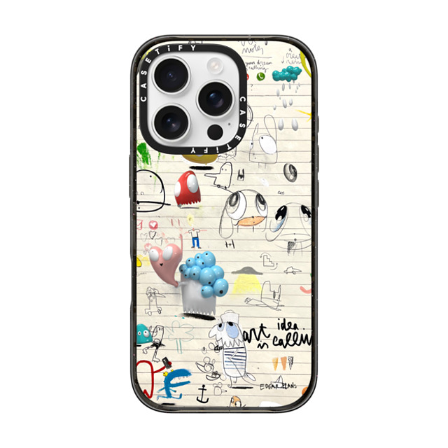 Edgar Plans x CASETiFY iPhone 16 Pro ケース ブラック インパクトケース Art Notes: ART IS CALLING