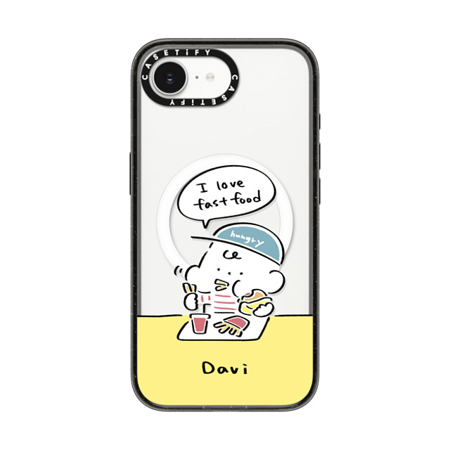Davi x CASETiFY iPhone 16e Case Cartoon Black Impact Case MagSafe Compatible I love fast food Back to School Davi x CASETiFY iPhone 16e Case Cartoon Black Impact Case MagSafe Compatible I love fast food Back to School
