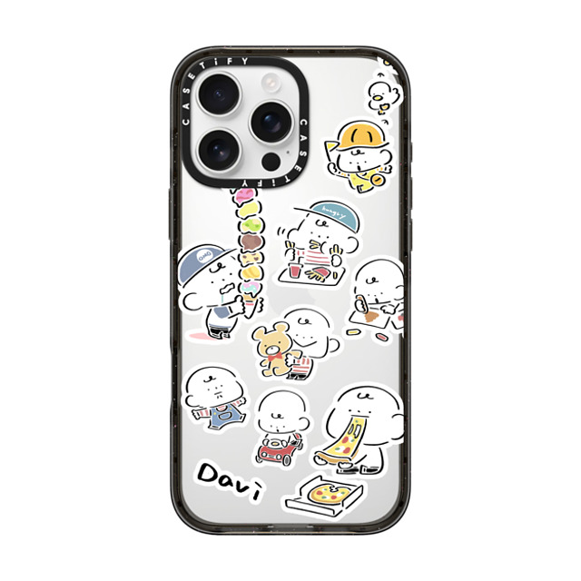 Davi x CASETiFY iPhone 16 Pro Max Case Cartoon ブラック インパクトケース CUTE DAVIS Mother's Day Davi x CASETiFY iPhone 16 Pro Max Case Cartoon ブラック インパクトケース CUTE DAVIS Mother's Day