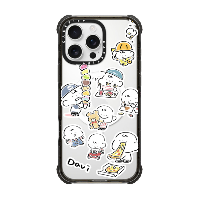 Davi x CASETiFY iPhone 16 Pro Max ケース Cartoon ブラック ウルトラ インパクトケース MagSafe 対応 CUTE DAVIS Father's Day Davi x CASETiFY iPhone 16 Pro Max ケース Cartoon ブラック ウルトラ インパクトケース MagSafe 対応 CUTE DAVIS Father's Day