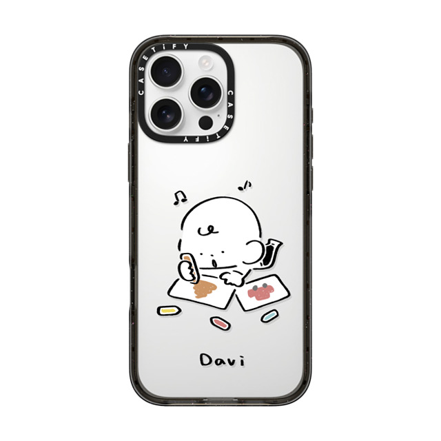 Davi x CASETiFY iPhone 16 Pro Max ケース Cartoon ブラック インパクトケース DRAWING Back to School Davi x CASETiFY iPhone 16 Pro Max ケース Cartoon ブラック インパクトケース DRAWING Back to School