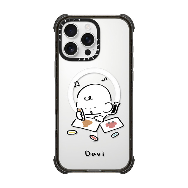Davi x CASETiFY iPhone 16 Pro Max Case Cartoon Black ウルトラ インパクトケース MagSafe 対応 DRAWING Father's Day Davi x CASETiFY iPhone 16 Pro Max Case Cartoon Black ウルトラ インパクトケース MagSafe 対応 DRAWING Father's Day