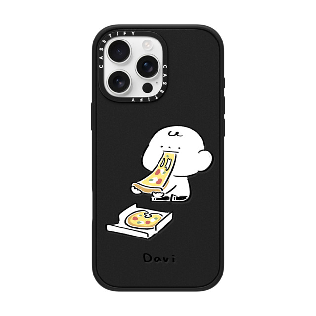 Davi x CASETiFY iPhone 16 Pro Max Case Cartoon Matte Black Impact Case MagSafe Compatible PIZZA!!! Father's Day Davi x CASETiFY iPhone 16 Pro Max Case Cartoon Matte Black Impact Case MagSafe Compatible PIZZA!!! Father's Day