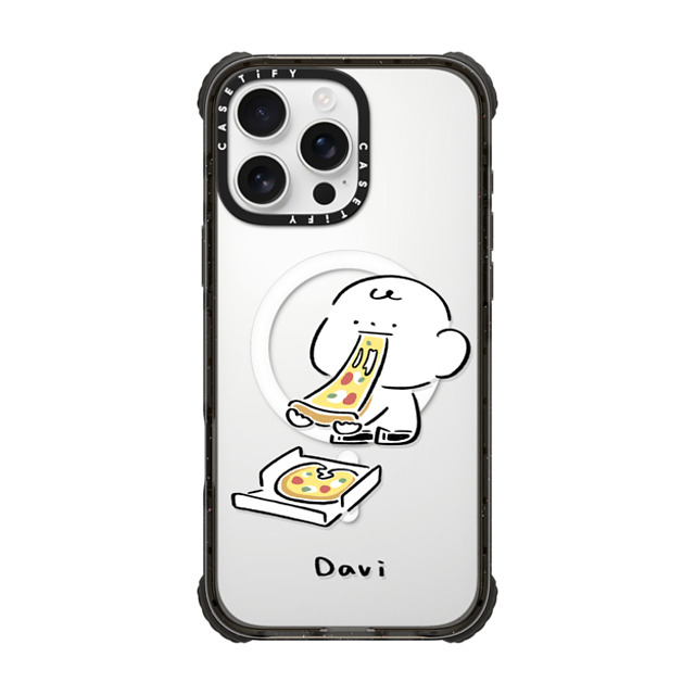 Davi x CASETiFY iPhone 16 Pro Max Case Cartoon Black ウルトラ インパクトケース MagSafe 対応 PIZZA!!! Back to School Davi x CASETiFY iPhone 16 Pro Max Case Cartoon Black ウルトラ インパクトケース MagSafe 対応 PIZZA!!! Back to School