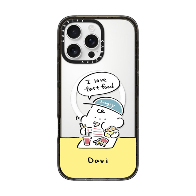 Davi x CASETiFY iPhone 16 Pro Max Case Cartoon Black Impact Case MagSafe Compatible I love fast food Mother's Day Davi x CASETiFY iPhone 16 Pro Max Case Cartoon Black Impact Case MagSafe Compatible I love fast food Mother's Day