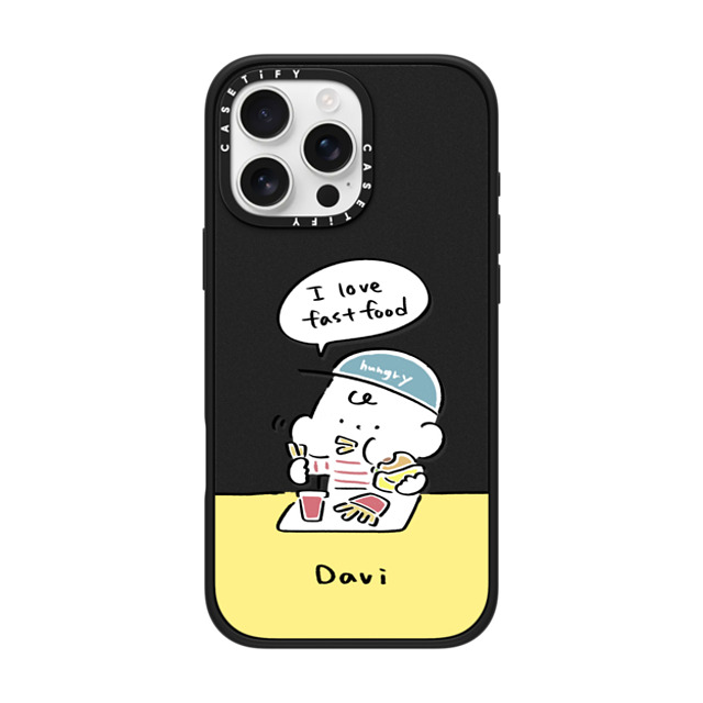 Davi x CASETiFY iPhone 16 Pro Max Case Cartoon マットブラック Impact Case MagSafe Compatible I love fast food Mother's Day Davi x CASETiFY iPhone 16 Pro Max Case Cartoon マットブラック Impact Case MagSafe Compatible I love fast food Mother's Day