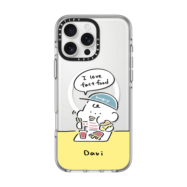 Davi x CASETiFY iPhone 16 Pro Max Case Cartoon Clear Clear Case MagSafe Compatible I love fast food Mother's Day Davi x CASETiFY iPhone 16 Pro Max Case Cartoon Clear Clear Case MagSafe Compatible I love fast food Mother's Day