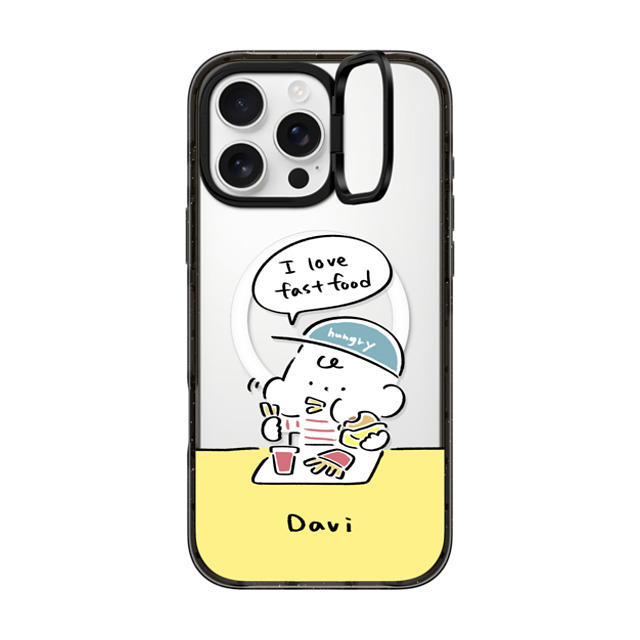 Davi x CASETiFY iPhone 16 Pro Max Case Cartoon Black インパクトリングスタンドケース MagSafe対応 I love fast food Mother's Day Davi x CASETiFY iPhone 16 Pro Max Case Cartoon Black インパクトリングスタンドケース MagSafe対応 I love fast food Mother's Day