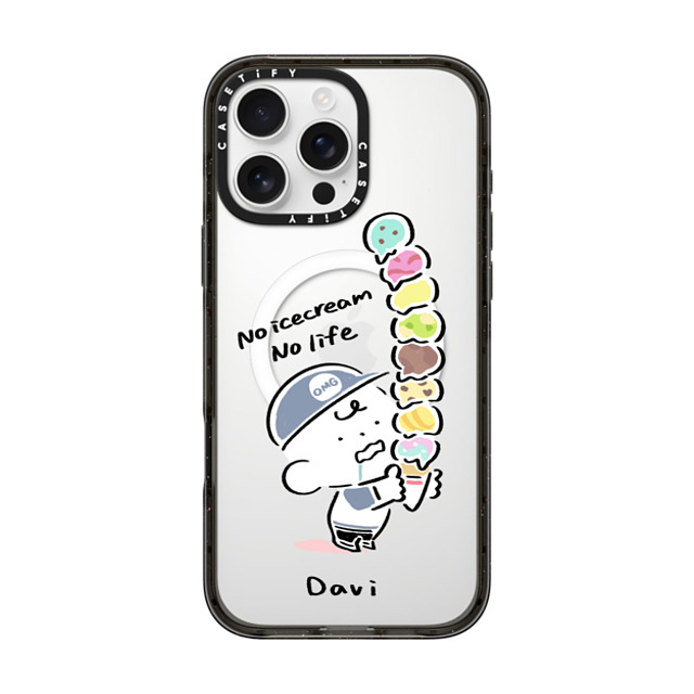 Davi x CASETiFY iPhone 16 Pro Max Case Cartoon,Dessert Black Impact Case MagSafe Compatible No icecream No life Mother's Day Davi x CASETiFY iPhone 16 Pro Max Case Cartoon,Dessert Black Impact Case MagSafe Compatible No icecream No life Mother's Day