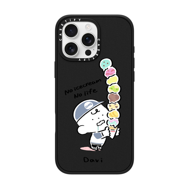 Davi x CASETiFY iPhone 16 Pro Max Case Cartoon,Dessert マットブラック Impact Case MagSafe Compatible No icecream No life Mother's Day Davi x CASETiFY iPhone 16 Pro Max Case Cartoon,Dessert マットブラック Impact Case MagSafe Compatible No icecream No life Mother's Day