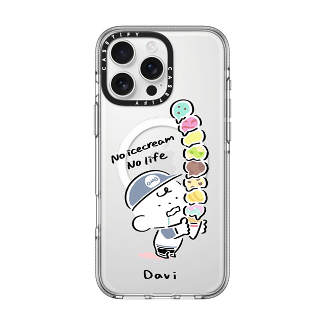 Davi x CASETiFY iPhone 16 Pro Max Case Cartoon,Dessert Clear Clear Case MagSafe Compatible No icecream No life Mother's Day Davi x CASETiFY iPhone 16 Pro Max Case Cartoon,Dessert Clear Clear Case MagSafe Compatible No icecream No life Mother's Day