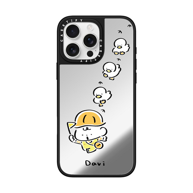 Davi x CASETiFY iPhone 16 Pro Max Case Cartoon Silver on Black ミラーケース MagSafe対応 DUCK DUCK DUCK Back to School Davi x CASETiFY iPhone 16 Pro Max Case Cartoon Silver on Black ミラーケース MagSafe対応 DUCK DUCK DUCK Back to School
