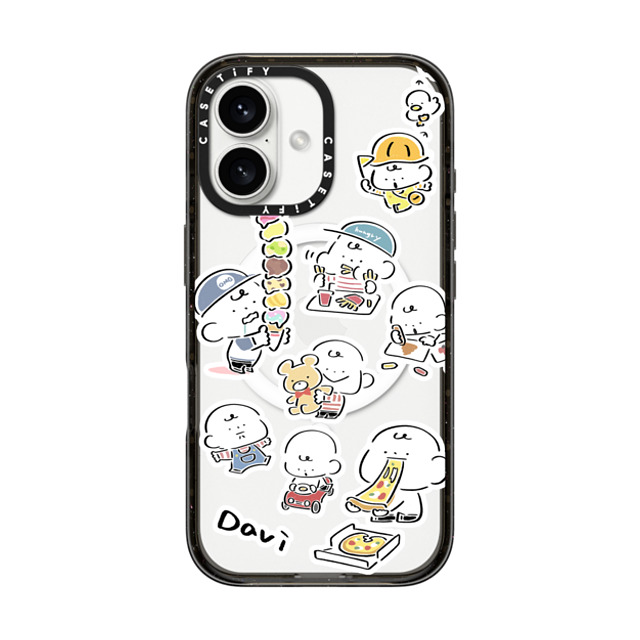 Davi x CASETiFY iPhone 16 ケース Cartoon ブラック インパクトケース MagSafe対応 CUTE DAVIS Father's Day Davi x CASETiFY iPhone 16 ケース Cartoon ブラック インパクトケース MagSafe対応 CUTE DAVIS Father's Day