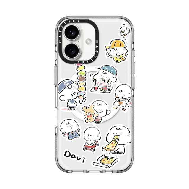 Davi x CASETiFY iPhone 16 Case Cartoon Clear Clear Case MagSafe Compatible CUTE DAVIS Mother's Day Davi x CASETiFY iPhone 16 Case Cartoon Clear Clear Case MagSafe Compatible CUTE DAVIS Mother's Day