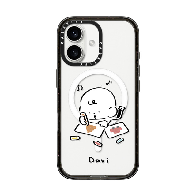 Davi x CASETiFY iPhone 16 ケース Cartoon ブラック インパクトケース MagSafe対応 DRAWING Father's Day Davi x CASETiFY iPhone 16 ケース Cartoon ブラック インパクトケース MagSafe対応 DRAWING Father's Day