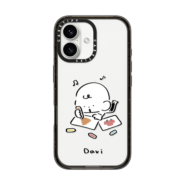 Davi x CASETiFY iPhone 16 Case Cartoon Black インパクトケース DRAWING Mother's Day Davi x CASETiFY iPhone 16 Case Cartoon Black インパクトケース DRAWING Mother's Day