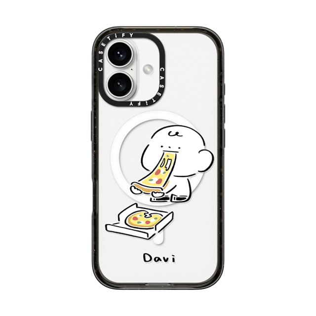 Davi x CASETiFY iPhone 16 Case Cartoon Black Impact Case MagSafe Compatible PIZZA!!! Back to School Davi x CASETiFY iPhone 16 Case Cartoon Black Impact Case MagSafe Compatible PIZZA!!! Back to School