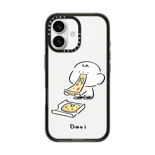 Davi x CASETiFY iPhone 16 ケース Cartoon ブラック インパクトケース PIZZA!!! Father's Day Davi x CASETiFY iPhone 16 ケース Cartoon ブラック インパクトケース PIZZA!!! Father's Day