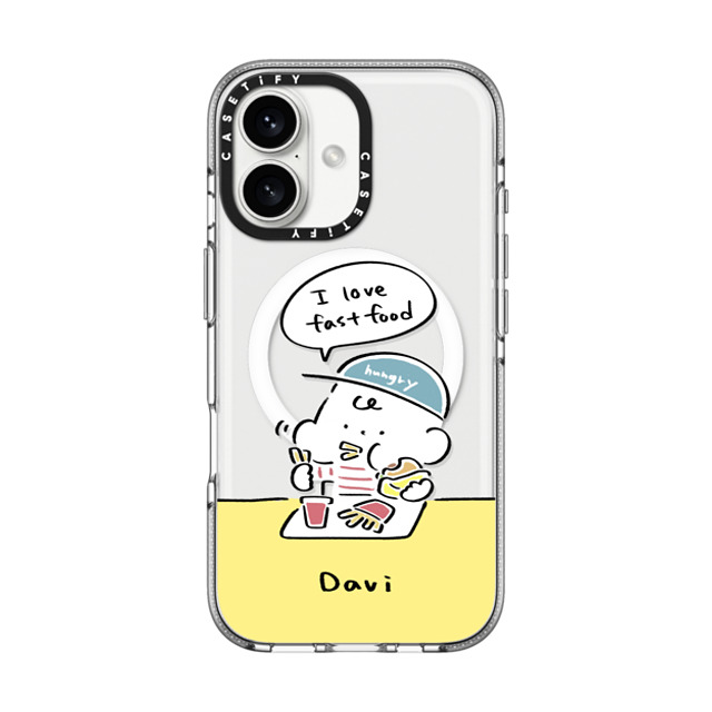 Davi x CASETiFY iPhone 16 Case Cartoon Clear Clear Case MagSafe Compatible I love fast food Mother's Day Davi x CASETiFY iPhone 16 Case Cartoon Clear Clear Case MagSafe Compatible I love fast food Mother's Day