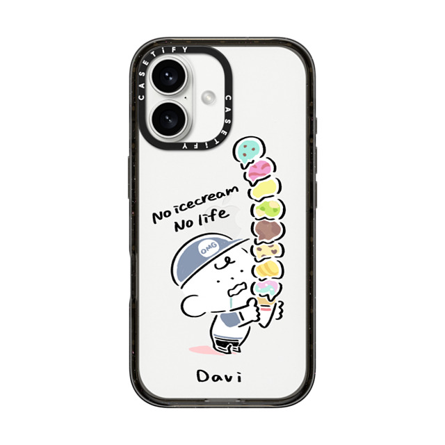 Davi x CASETiFY iPhone 16 Case Cartoon,Dessert Black インパクトケース No icecream No life Mother's Day Davi x CASETiFY iPhone 16 Case Cartoon,Dessert Black インパクトケース No icecream No life Mother's Day