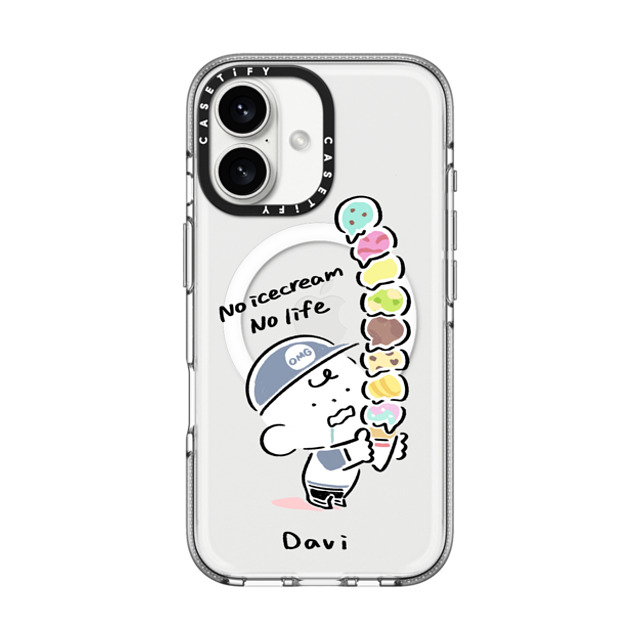 Davi x CASETiFY iPhone 16 Case Cartoon,Dessert Clear Clear Case MagSafe Compatible No icecream No life Mother's Day Davi x CASETiFY iPhone 16 Case Cartoon,Dessert Clear Clear Case MagSafe Compatible No icecream No life Mother's Day