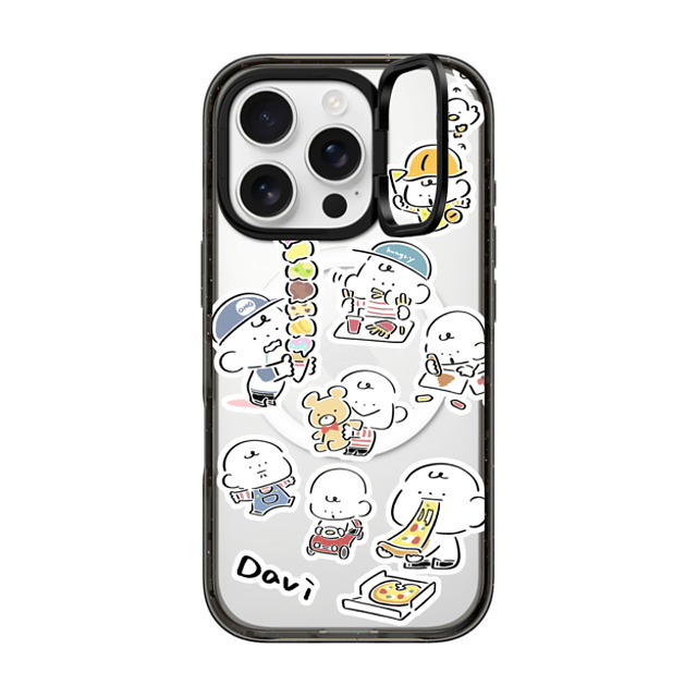 Davi x CASETiFY iPhone 16 Pro Case Cartoon Black インパクトリングスタンドケース MagSafe対応 CUTE DAVIS Father's Day Davi x CASETiFY iPhone 16 Pro Case Cartoon Black インパクトリングスタンドケース MagSafe対応 CUTE DAVIS Father's Day
