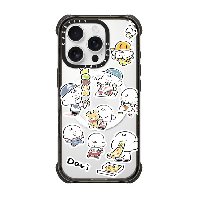 Davi x CASETiFY iPhone 16 Pro Case Cartoon Black ウルトラ インパクトケース MagSafe 対応 CUTE DAVIS Father's Day Davi x CASETiFY iPhone 16 Pro Case Cartoon Black ウルトラ インパクトケース MagSafe 対応 CUTE DAVIS Father's Day