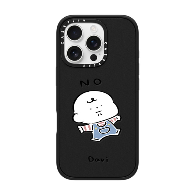 Davi x CASETiFY iPhone 16 Pro ケース Cartoon マットブラック インパクトケース MagSafe対応 NO Father's Day Davi x CASETiFY iPhone 16 Pro ケース Cartoon マットブラック インパクトケース MagSafe対応 NO Father's Day